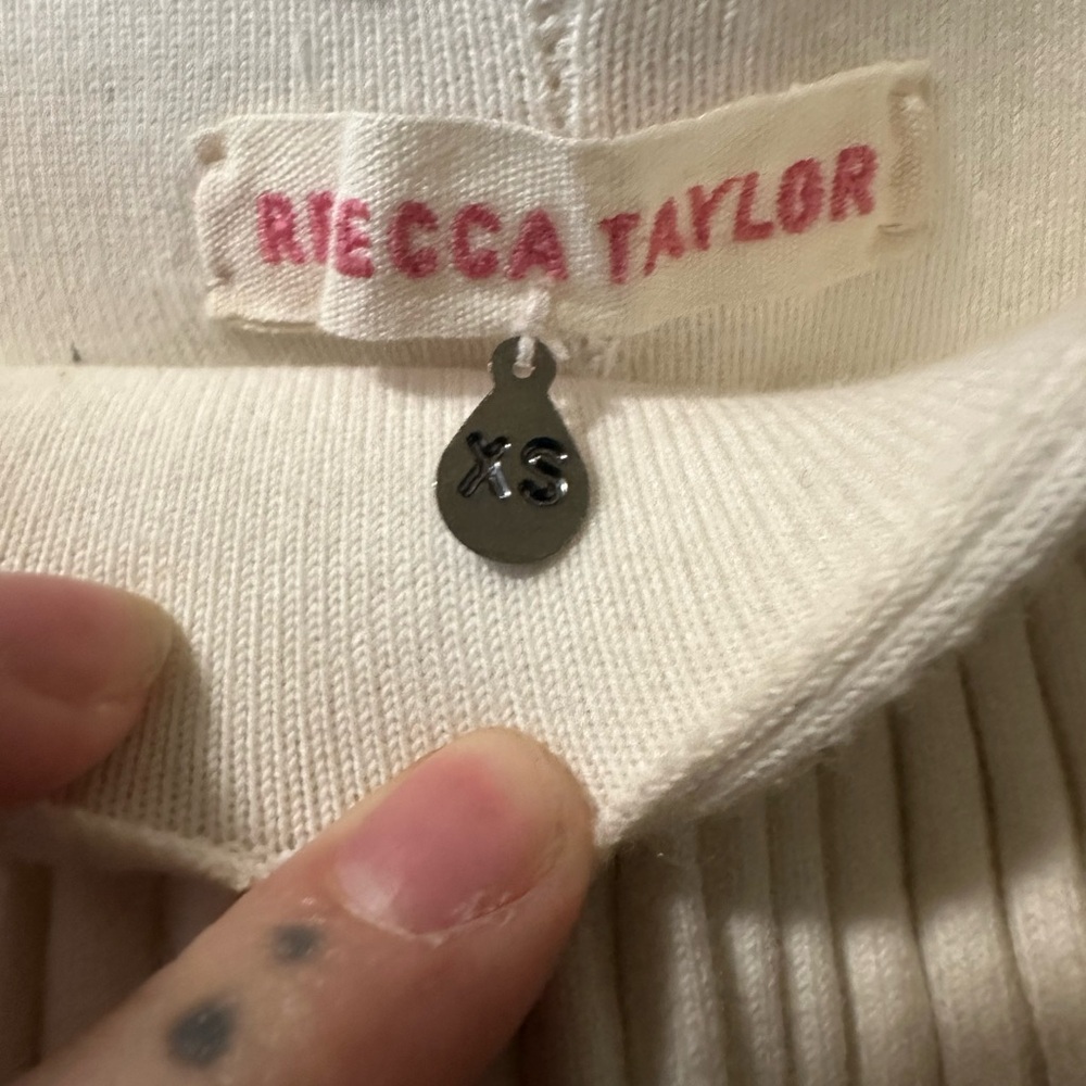 Rebecca Taylor Midi White Pleated Skirt - Picture 5 of 5